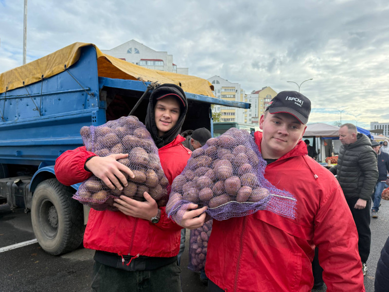 Сильные руки и добрые сердца: активисты БРСМ Первомайского района Бобруйска на сельскохозяйственной ярмарке